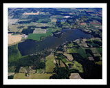 Aerial image of [4665] Morrison Lake in Ionia, MI with Black Metal frame