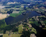 Aerial image of [4665] Morrison Lake in Ionia, MI with Canvas Wrap frame