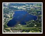 Aerial image of [4666] Lake Lansing in Ingham, MI with Black Wood frame