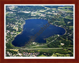 Aerial image of [4666] Lake Lansing in Ingham, MI with Cherry Wood frame