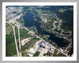 Aerial image of [4668] Lake Chemung in Livingston, MI with Silver Metal frame