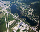 Aerial image of [4668] Lake Chemung in Livingston, MI with Canvas Wrap frame