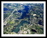 Aerial image of [4674] Lake Fenton in Genesee, MI with Black Metal frame