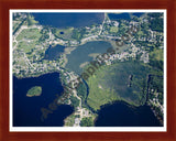 Aerial image of [4676] Squaw Lake in Genesee, MI with Cherry Wood frame