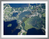 Aerial image of [4676] Squaw Lake in Genesee, MI with Silver Metal frame