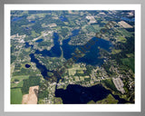 Aerial image of [4678] Lobdell Lake in Genesee, MI with Silver Metal frame