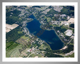 Aerial image of [4681] Byram Lake in Genesee, MI with Silver Metal frame