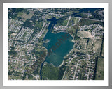 Aerial image of [4682] Marl Lake in Genesee, MI with Silver Metal frame