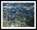 Aerial image of [4688] Brendel Lake And Lake Neva in Oakland, MI with Black Metal frame