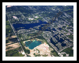 Aerial image of [4689] Lake Sherwood in Oakland, MI with Black Metal frame