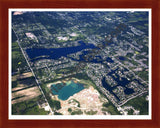 Aerial image of [4689] Lake Sherwood in Oakland, MI with Cherry Wood frame