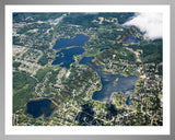 Aerial image of [4691] North & South Commerce Lakes in Oakland, MI with Silver Metal frame