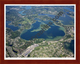 Aerial image of [4695] Orchard Lake in Oakland, MI with Cherry Wood frame