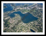 Aerial image of [4696] Pine Lake in Oakland, MI with Black Metal frame