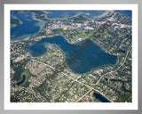 Aerial image of [4696] Pine Lake in Oakland, MI with Silver Metal frame