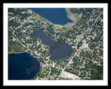 Aerial image of [4710] Mandon Lake in Oakland, MI with Black Metal frame