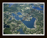 Aerial image of [4711] Cedar Island Lake in Oakland, MI with Black Wood frame