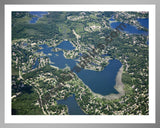 Aerial image of [4711] Cedar Island Lake in Oakland, MI with Silver Metal frame