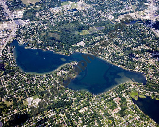 Aerial image of [4714] Watkins Lake in Oakland, MI with No frame