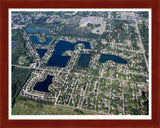 Aerial image of [4715] Emerald Lakes Subdivision in Oakland, MI with Cherry Wood frame