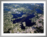 Aerial image of [4716] Lake Orion in Oakland, MI with Silver Metal frame