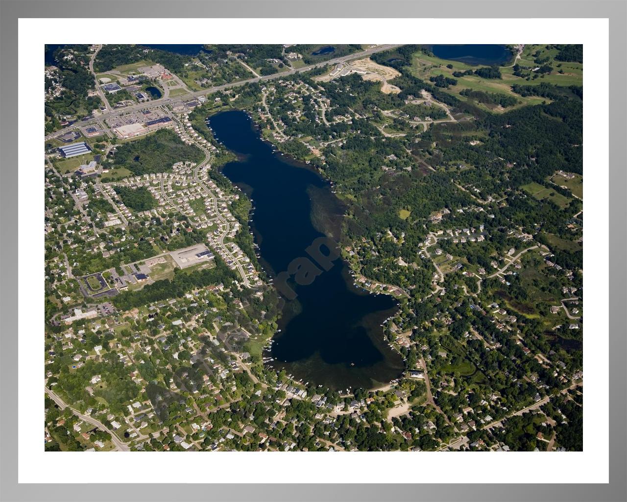 Aerial image of [4718] Long Lake (By Orion) in Oakland, MI with Silver Metal frame