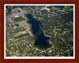 Aerial image of [4718] Long Lake (By Orion) in Oakland, MI with Cherry Wood frame