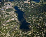 Aerial image of [4718] Long Lake (By Orion) in Oakland, MI with Canvas Wrap frame