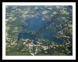 Aerial image of [4719] Lakeville Lake in Oakland, MI with Black Metal frame