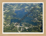 Aerial image of [4719] Lakeville Lake in Oakland, MI with Natural Wood frame