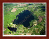 Aerial image of [4720] Nepessing Lake in Lapeer, MI with Cherry Wood frame