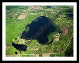 Aerial image of [4720] Nepessing Lake in Lapeer, MI with Black Metal frame