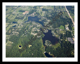 Aerial image of [4721] Lake Metamora & Merritt Lake in Lapeer, MI with Black Metal frame