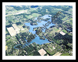 Aerial image of [4722] Lapeer Lake in Lapeer, MI with Black Metal frame