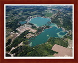 Aerial image of [4723] Green Lake in Allegan, MI with Cherry Wood frame