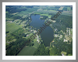 Aerial image of [4743] Crockery Lake in Ottawa, MI with Silver Metal frame