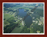 Aerial image of [4743] Crockery Lake in Ottawa, MI with Cherry Wood frame