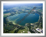 Aerial image of [4744] Fremont Lake in Newaygo, MI with Silver Metal frame