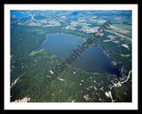 Aerial image of [4745] Bass Lake in Mason, MI with Black Metal frame