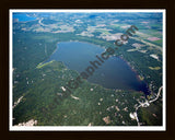 Aerial image of [4745] Bass Lake in Mason, MI with Black Wood frame