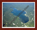 Aerial image of [4749] Big Blue Lake in Muskegon, MI with Cherry Wood frame