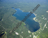 Aerial image of [4749] Big Blue Lake in Muskegon, MI with Canvas Wrap frame