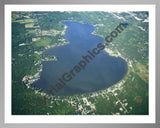 Aerial image of [4770] Hess Lake in Newaygo, MI with Silver Metal frame