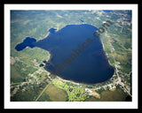 Aerial image of [4772] Lake Mitchell in Wexford, MI with Black Metal frame