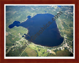 Aerial image of [4772] Lake Mitchell in Wexford, MI with Cherry Wood frame