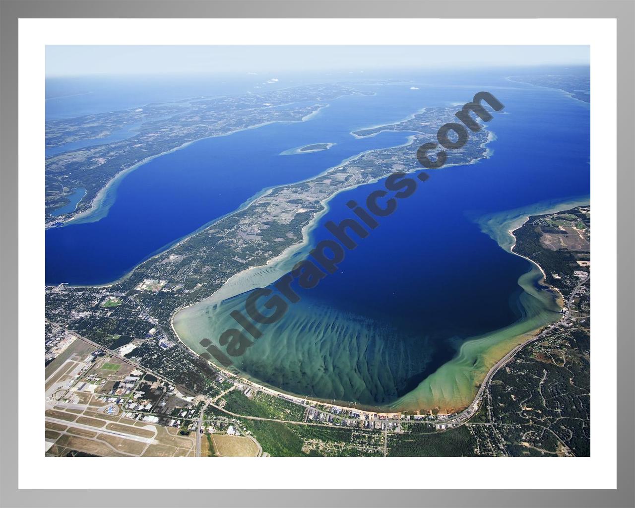 Aerial image of [4774] Grand Traverse Bay with Silver Metal frame