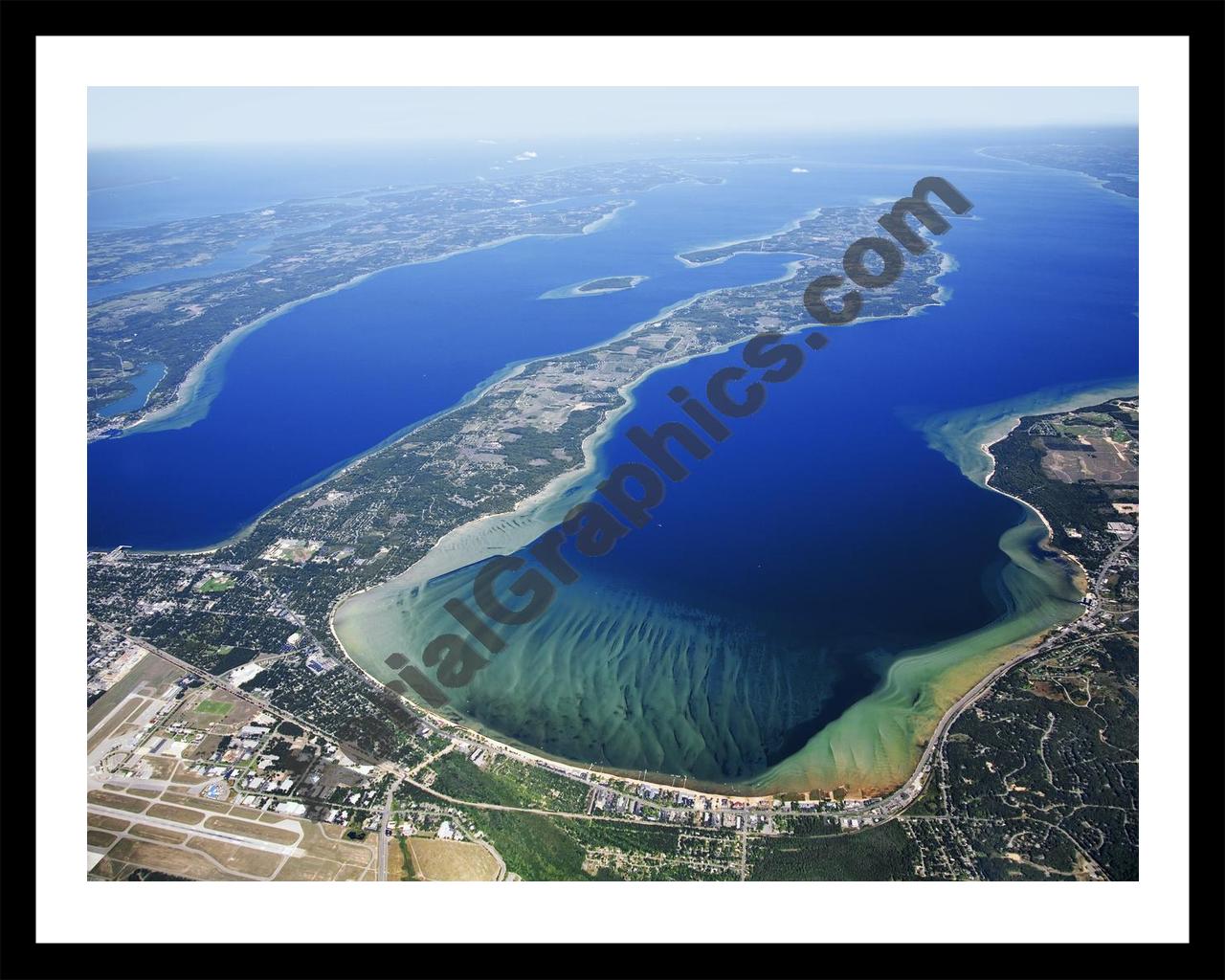 Aerial image of [4774] Grand Traverse Bay with Black Metal frame