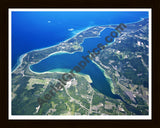 Aerial image of [4776] North Lake Leelanau in Leelanau, MI with Black Wood frame