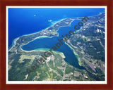 Aerial image of [4776] North Lake Leelanau in Leelanau, MI with Cherry Wood frame