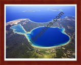 Aerial image of [4777] Big & Little Glen Lakes in Leelanau, MI with Cherry Wood frame